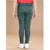 Generic Girl's Cotton Lycra Floral Elasticated Jeggings (Bottle Green) Generic Girl's Cotton Lycra Floral Elasticated Jeggings (Bottle Green)