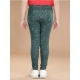 Generic Girl's Cotton Lycra Floral Elasticated Jeggings (Bottle Green) Generic Girl's Cotton Lycra Floral Elasticated Jeggings (Bottle Green)