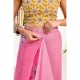 Generic Women's Faux Linen Floral Print Ready to wear Saree With Unstitched Blouse 5.5Mtr (Pink) Generic Women's Faux Linen Floral Print Ready to wear Saree With Unstitched Blouse 5.5Mtr (Pink)
