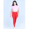 Generic Girl's Cotton Lycra Printed Elasticated Leggings (Red) Generic Girl's Cotton Lycra Printed Elasticated Leggings (Red)