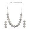 Generic Women's Brass Silver Plated Necklace set (White) Generic Women's Brass Silver Plated Necklace set (White)