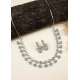 Generic Women's Brass Silver Plated Necklace set (Turquoise) Generic Women's Brass Silver Plated Necklace set (Turquoise)
