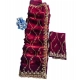 Generic Women's Slik Embellished Saree With Unstitched Blouse 5.5Mtr (Wine)