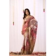 Generic Women's Faux_Silk Printed Saree With Unstitched Blouse 5.5Mtr (Beige)