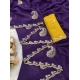 Generic Women's Digital Printed  Georgette Saree With Unstitched Blouse (Purple, 5-6 Mtrs)