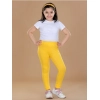Generic Girl's Cotton Lycra Solid Elasticated Leggings (Yellow) Generic Girl's Cotton Lycra Solid Elasticated Leggings (Yellow)