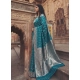 Generic Women's Art Silk Printed Saree With Unstitched Blouse 5.5Mtr (Teal)