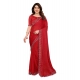 Generic Women's Georgette Printed Saree With Unstitched Blouse 5.5Mtr (Red) Generic Women's Georgette Printed Saree With Unstitched Blouse 5.5Mtr (Red)