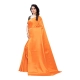Generic Women's Satin Printed Saree With Unstitched Blouse 5.5Mtr (Mustard)