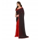 Generic Women's Georgette Printed Saree With Unstitched Blouse 5.5Mtr (Black-Red) Generic Women's Georgette Printed Saree With Unstitched Blouse 5.5Mtr (Black-Red)