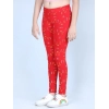 Generic Girl's Cotton Lycra Printed Elasticated Leggings (Red) Generic Girl's Cotton Lycra Printed Elasticated Leggings (Red)