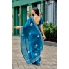 Generic Women's Faux Shimmer Motif Ready to wear Saree With Unstitched Blouse 5.5Mtr (Blue) Generic Women's Faux Shimmer Motif Ready to wear Saree With Unstitched Blouse 5.5Mtr (Blue)