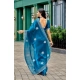 Generic Women's Faux Shimmer Motif Ready to wear Saree With Unstitched Blouse 5.5Mtr (Blue) Generic Women's Faux Shimmer Motif Ready to wear Saree With Unstitched Blouse 5.5Mtr (Blue)