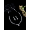 Generic Women's Brass Silver Plated Necklace set (Pink) Generic Women's Brass Silver Plated Necklace set (Pink)