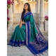 Generic Women's Silk Blend Printed Saree With Unstitched Blouse 5.5Mtr (Teal-Blue) Generic Women's Silk Blend Printed Saree With Unstitched Blouse 5.5Mtr (Teal-Blue)