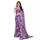 Generic Women's Georgette Printed Saree With Unstitched Blouse 5.5Mtr (Purple-Pink)