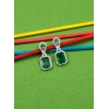 Generic Women's Brass Silver Plated Drop Earrings (Green) Generic Women's Brass Silver Plated Drop Earrings (Green)
