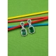 Generic Women's Brass Silver Plated Drop Earrings (Green) Generic Women's Brass Silver Plated Drop Earrings (Green)