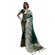 Generic Women's Silk Blend Printed Saree With Unstitched Blouse 5.5Mtr (Dark Green) Generic Women's Silk Blend Printed Saree With Unstitched Blouse 5.5Mtr (Dark Green)
