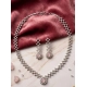 Generic Women's Brass Silver Plated Necklace set (Pink) Generic Women's Brass Silver Plated Necklace set (Pink)