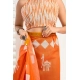 Generic Women's Faux_Linen Printed Ready-to-Wear Saree With Unstitched Blouse 5.5 Mtr (Orange) Generic Women's Faux_Linen Printed Ready-to-Wear Saree With Unstitched Blouse 5.5 Mtr (Orange)