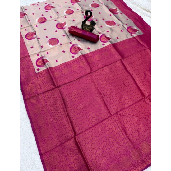 Generic Women's Banarasi Silk Jacquard Work Saree With Unstitched Blouse 5.5Mtr (Pink) Generic Women's Banarasi Silk Jacquard Work Saree With Unstitched Blouse 5.5Mtr (Pink)