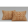 Generic Fleece Geometric Double Polar Warm Bedsheet with 2 Pillow Cover (Orange)