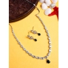 Generic Women's Brass Silver Plated Necklace set (Blue) Generic Women's Brass Silver Plated Necklace set (Blue)