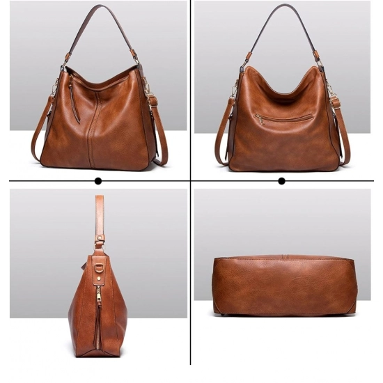 Generic Women's PU Leather Zipper Handbag