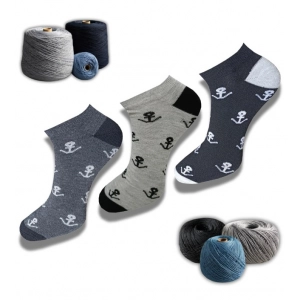 Generic 3_Pair Set Unisex Casual Cotton Printed Low Cut Socks (Multicolor)