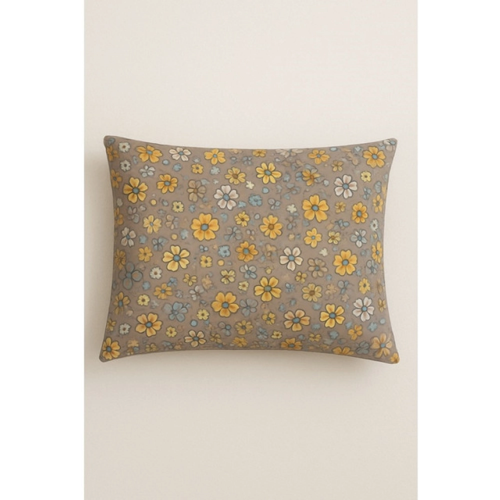 Generic Microfiber Floral Printed Single Bedsheet with 1 Pillow Cover (Multicolor)