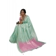 Generic Women's Linen Cotton Printed Saree With Unstitched Blouse 5.5Mtr (Sea Green) Generic Women's Linen Cotton Printed Saree With Unstitched Blouse 5.5Mtr (Sea Green)