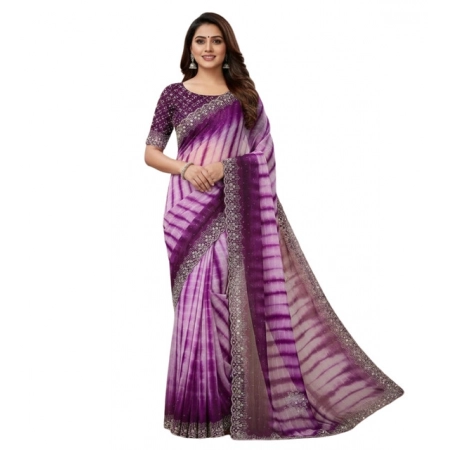 Generic Women's Georgette Striped Saree With Unstitched Blouse 5.5Mtr (Wine) Generic Women's Georgette Striped Saree With Unstitched Blouse 5.5Mtr (Wine)