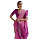 Generic Women's Silk_Blend Ethnic Ikat Pattern Saree With Unstitched Blouse 5.5Mtr (Pink)