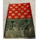 Generic Women's Jacquard Printed Saree With Unstitched Blouse 5.5Mtr (Red)
