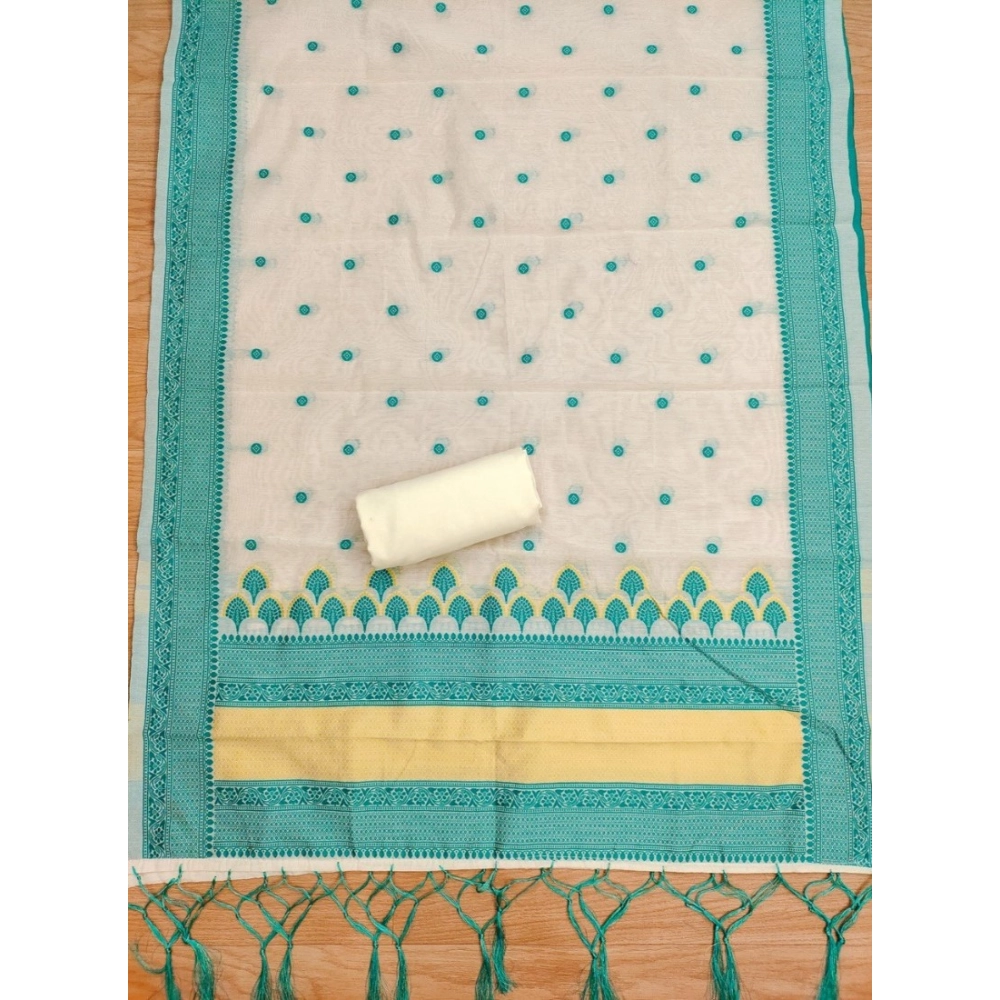 Generic Women's Banarasi Silk Printed Unstitched Salwar Suit Material With Dupatta (Teal, 3Mtrs) Generic Women's Banarasi Silk Printed Unstitched Salwar Suit Material With Dupatta (Teal, 3Mtrs)