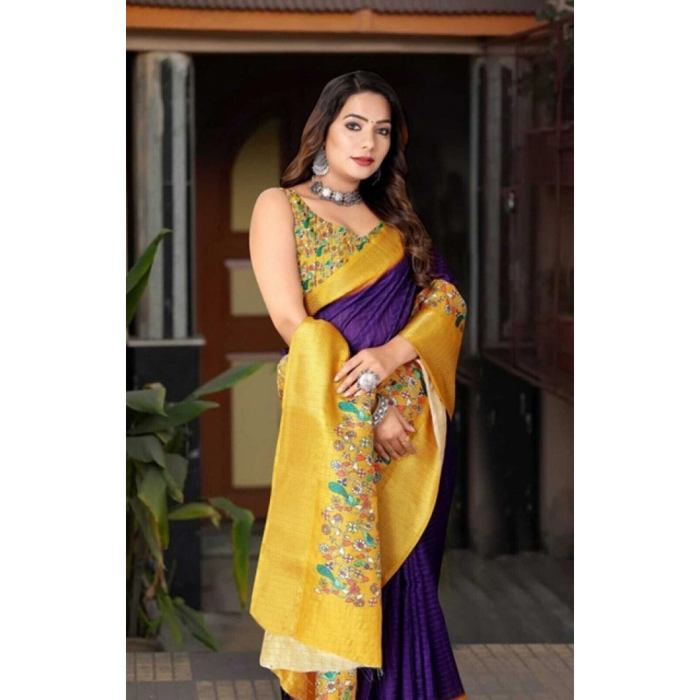 Generic Women's Cotton Silk Printed Saree With Unstitched Blouse 5.5Mtr (Multicolor) Generic Women's Cotton Silk Printed Saree With Unstitched Blouse 5.5Mtr (Multicolor)