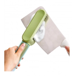 Generic Stainless Steel-Plastic Solid Kitchen Knife Cleaner Brush (Green)