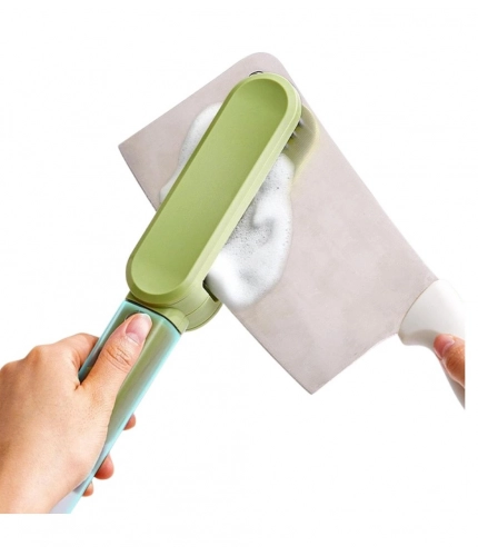 Generic Stainless Steel-Plastic Solid Kitchen Knife Cleaner Brush (Green)