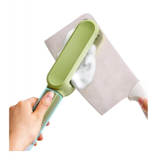 Generic Stainless Steel-Plastic Solid Kitchen Knife Cleaner Brush (Green)