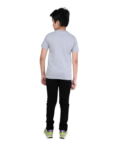 Generic Boy's Cotton Grapic Printed Round Neck T-Shirt (Grey Melange) Generic Boy's Cotton Grapic Printed Round Neck T-Shirt (Grey Melange)