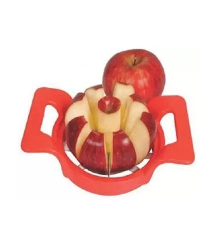 Generic Pack Of 3_Apple Cutter – Stainless Steel Fruit Slicer And Corer for Quick Cutting (Color: Assorted )