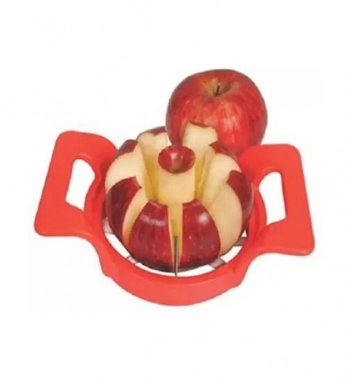 Generic Pack Of 3_Apple Cutter – Stainless Steel Fruit Slicer And Corer for Quick Cutting (Color: Assorted )