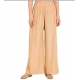 Generic Women's Casual Rayon Solid Ankle Length Palazzo (Golden , Free Size)