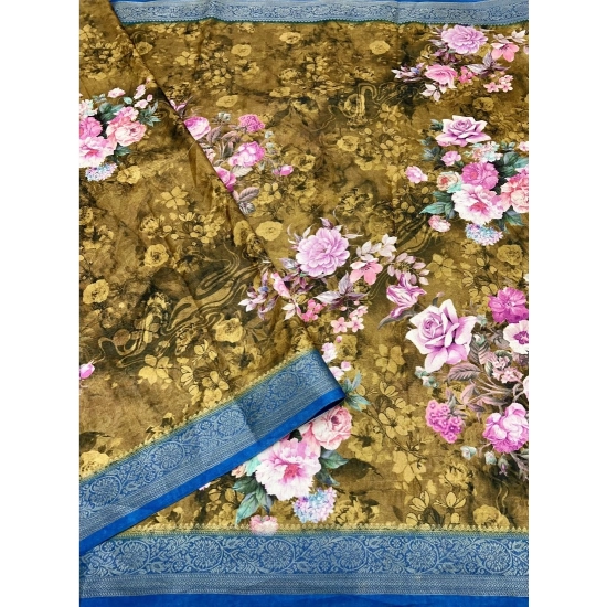 Generic Women's Cotton Blend Floral Printed Saree With Unstitched Blouse 5.5Mtr (Multicolor) Generic Women's Cotton Blend Floral Printed Saree With Unstitched Blouse 5.5Mtr (Multicolor)
