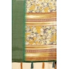 Generic Women's Cotton Silk Floral Printed Saree With Unstitched Blouse 5.5Mtr (Mustard)