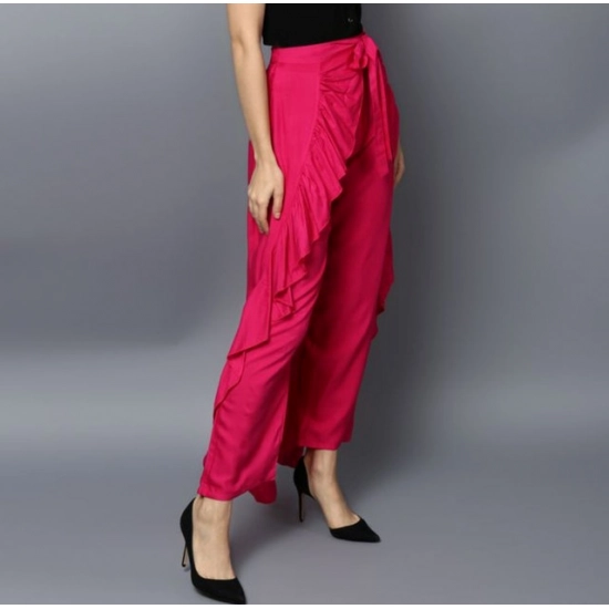 Generic Women's Rayon Ruffled Elasticated Skirt (Pink) Generic Women's Rayon Ruffled Elasticated Skirt (Pink)