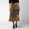 Generic Women's Satin Pleated Elasticated Skirt (Multicolor)