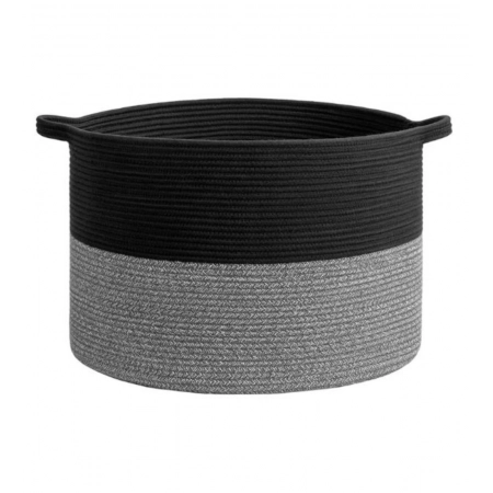 Generic Cotton Pack Of_1 16x14 Inch Storage Basket For Clothes With Out Lid (Black-Gray) Generic Cotton Pack Of_1 16x14 Inch Storage Basket For Clothes With Out Lid (Black-Gray)