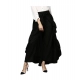 Generic Women's Rayon Ruffled Elasticated Skirt (Black) Generic Women's Rayon Ruffled Elasticated Skirt (Black)
